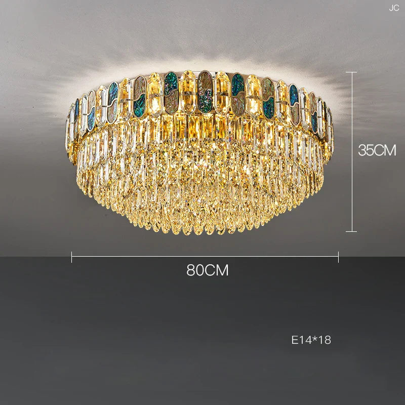 Decorbites™ dimmbare LED-Muschel-Kristall-Leuchter für das Wohnzimmer
