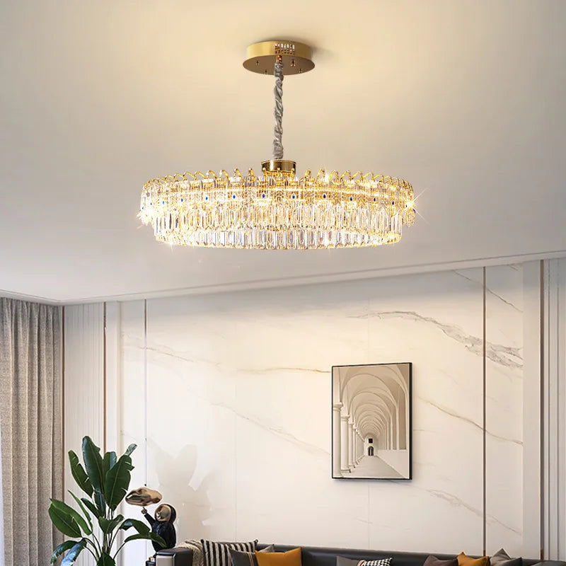 Decorbites™ Kristall-Deckenleuchter, nordisches Luxus-Doppel-Lampenleuchter für Esstisch