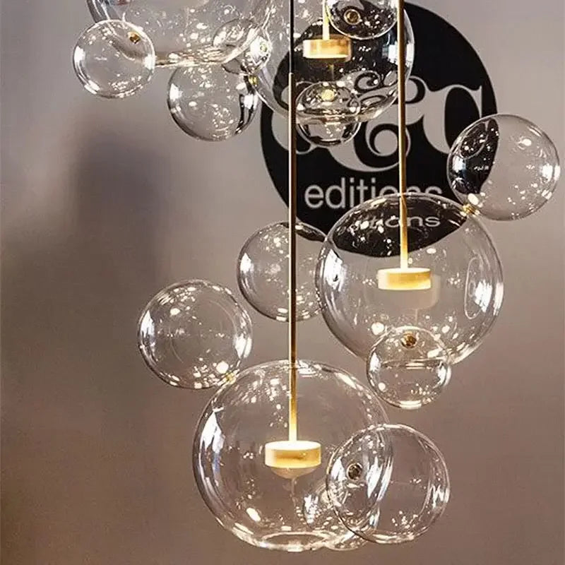 Decorbites™ Glas-Blase-LED-Kronleuchter: Stilvolle Deckenbeleuchtung für Ess- und Wohnzimmer