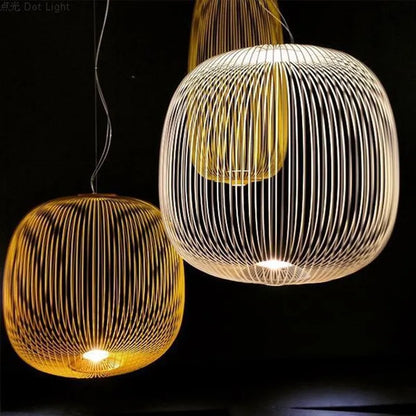 Spokes Birdcage Pendant Light in Polished Chrome