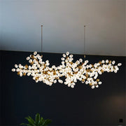Gold Glass Pendant Chandelier For Kitchen L200cm