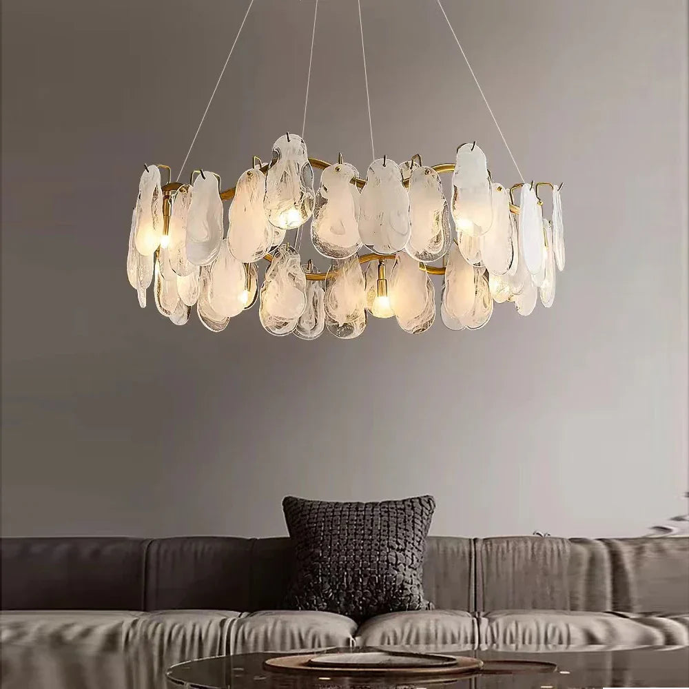 Decorbites™ Wolkenverglasungs-Kronleuchter: Moderne LED-Lüster für Innenbeleuchtung im Wohnzimmer-Dekor