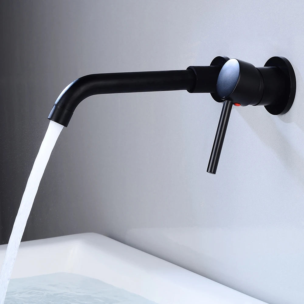 Brass Wall Mounted Bathroom Faucet