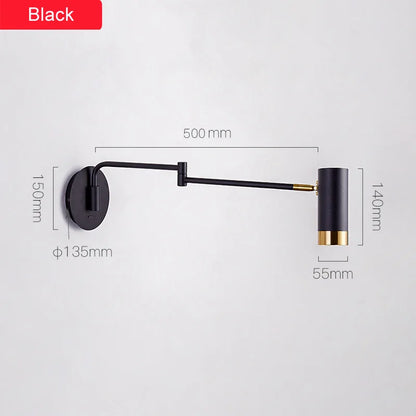 DecorBites™ Adjustable LED Swing Arm Wall Light Nordic Sconce Bedside Lamp
