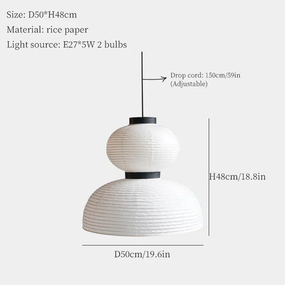 Decorbites™ Japanische Reispapier-Lampe: Vintage Wabi-Sabi-Design für Zen-Raum