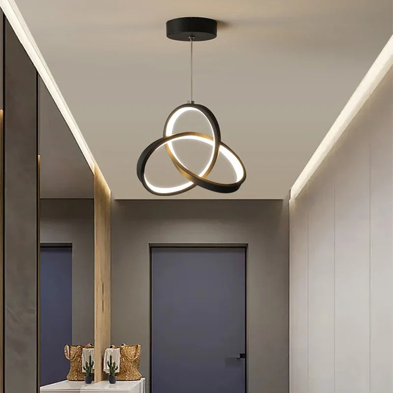 Nordic Metal LED Pendant Light in Black or Gold