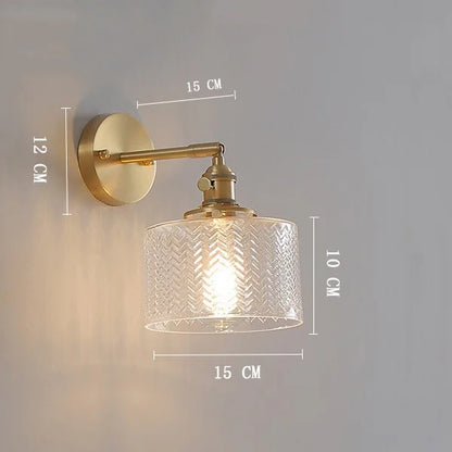 Decorbites™ Klar-Glas-LED-Wandlampe mit Kupfer-Zugschalter Moderne Wandlampe