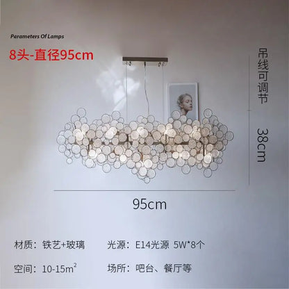 Decorbites™ Glas-LED-Kronleuchter: Moderne Luxus-Designer-Pendantleuchten für Wohnzimmer, Schlafzimmer, Arbeitszimmer