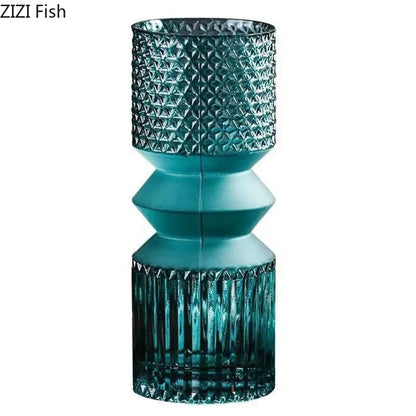 DecorBites™ Crystal Clear Glass Vase Hydroponic Floral Arrangement Pot