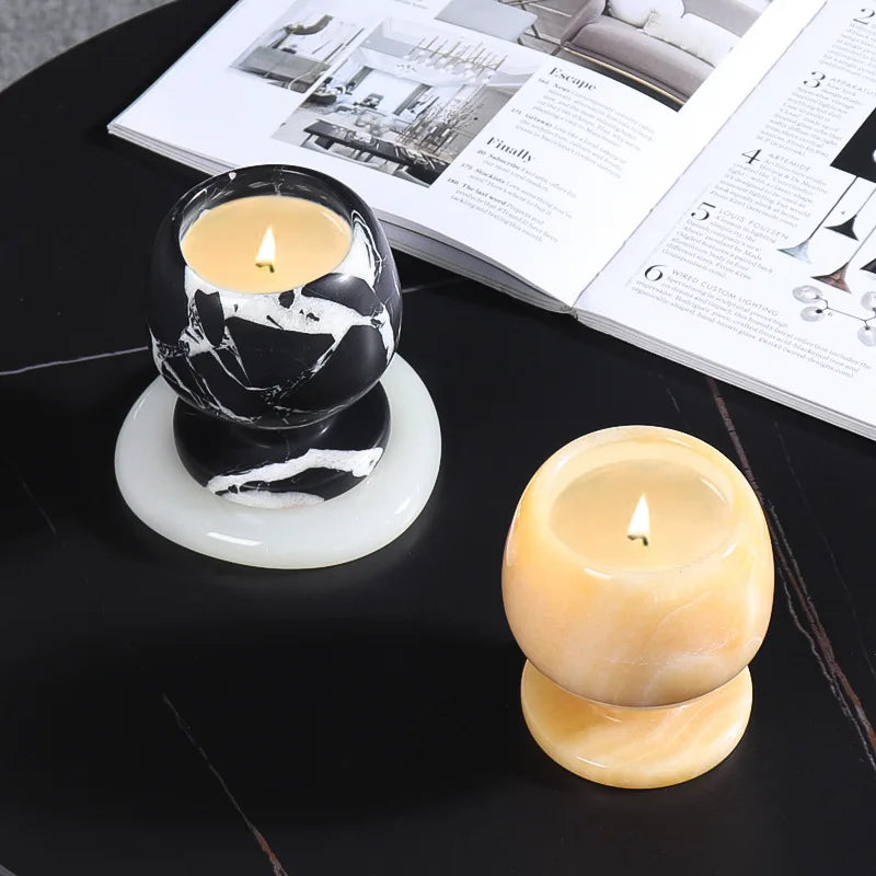 Decorbites™ Große Antiquitäten-Marmor-Leuchterhalter: Modernes französisches Kamin-Esszimmertisch-Mittelteil