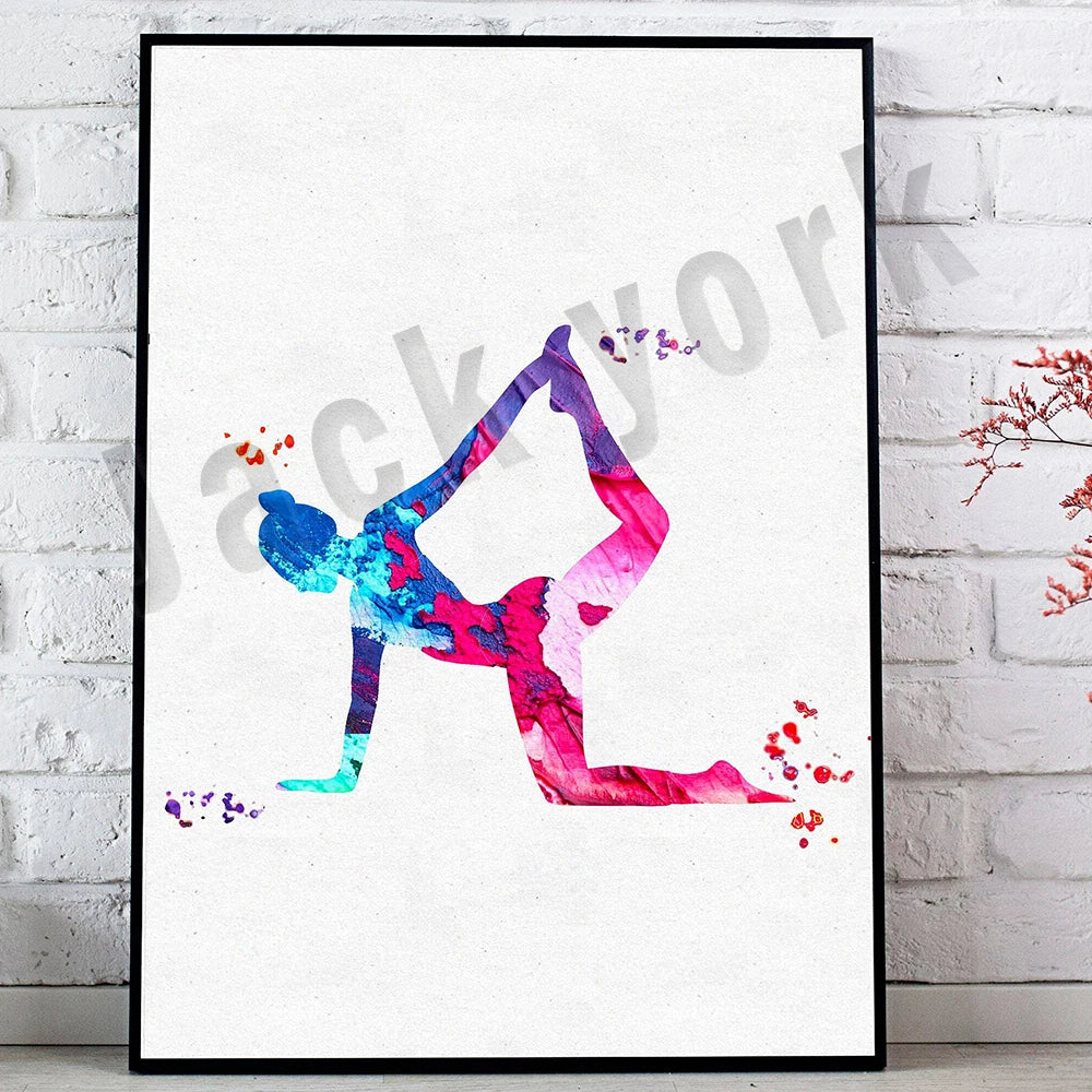 Decorbites™ Tanzkönig Yoga-Druck Frauen Tanz Asana-Pose Zen Pilates Art Deco Geschenk