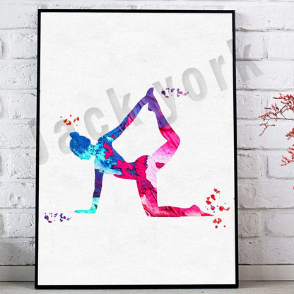 Decorbites™ Tanzkönig Yoga-Druck Frauen Tanz Asana-Pose Zen Pilates Art Deco Geschenk