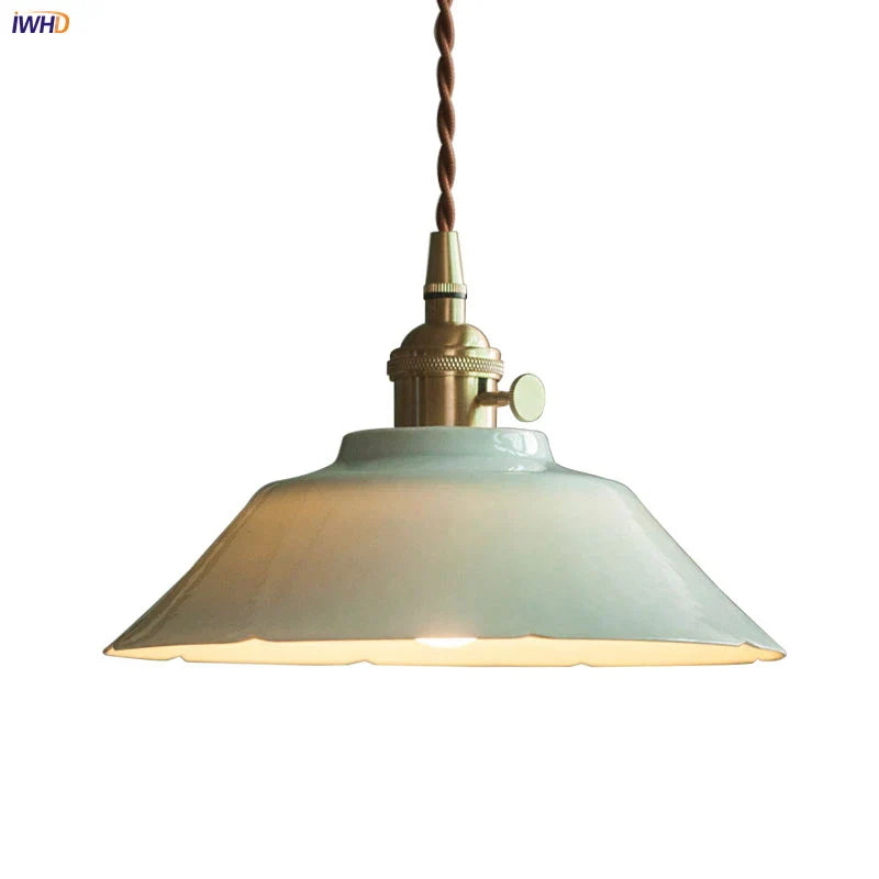 Decorbites™ Grünes Keramik-Hängeleuchte LED Vintage mit LED-Birnen
