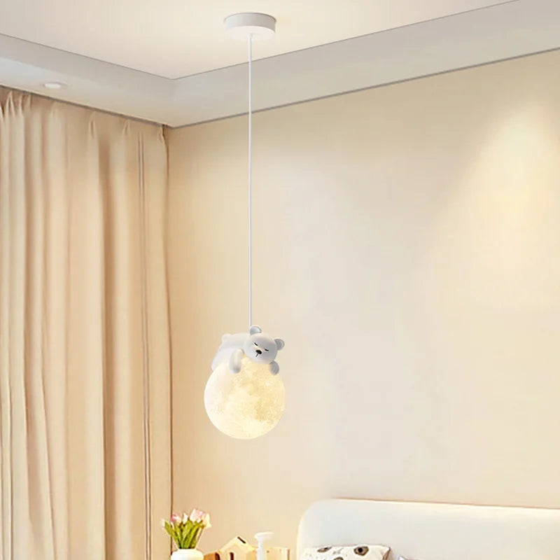 Decorbites™ Kleiner Bär LED-Hängeleuchte Moderner Kinder-Kronleuchter Heimdekoration