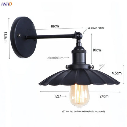 Decorbites™ LED-Wandleuchten Badezimmerspiegel Treppenleuchte Industrie Vintage Wandlampe