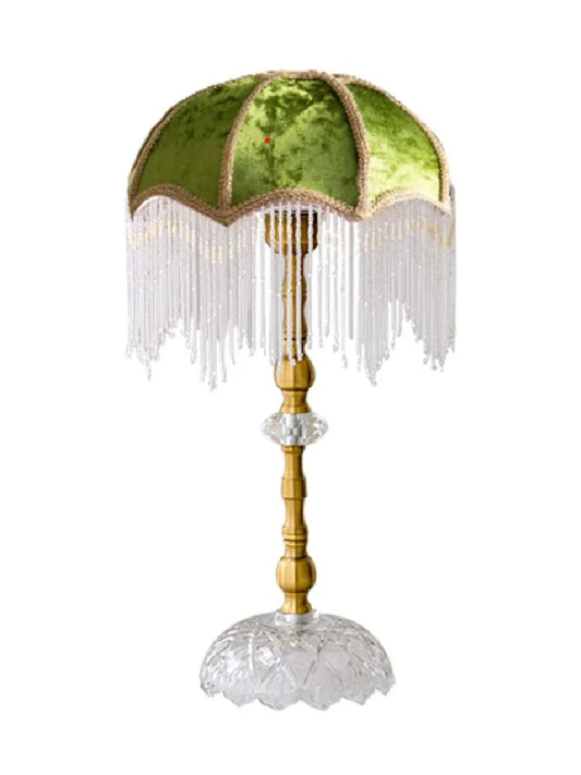 Decorbites™ Gold-Lustre-Quasten-Tischleuchte LED E27 Vintage-Klassik für Schlafzimmer Mädchen