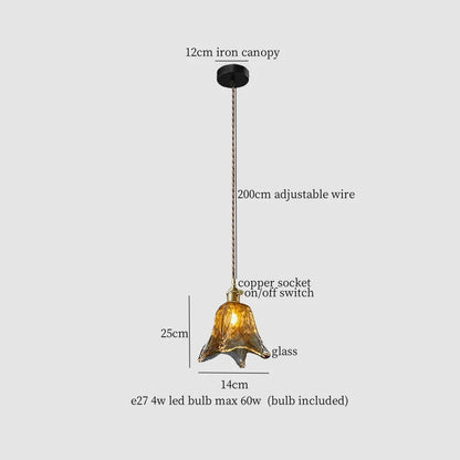 Decorbites™ LED Bernstein-Glas-Hängeleuchte – Amerikanischer Vintage-Stil für die Hausdekoration