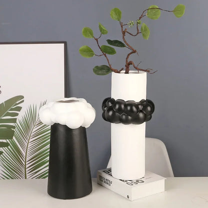 Decorbites™ Abstrakter Patchwork-Keramikvase Blütenblumentopf Wohnraumausstattung