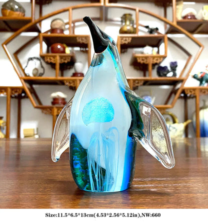 Decorbites™ Handgefertigte Kristall-Sikahirsch-Figur aus Blasglas Tierhandwerk Wohnungsdekoration