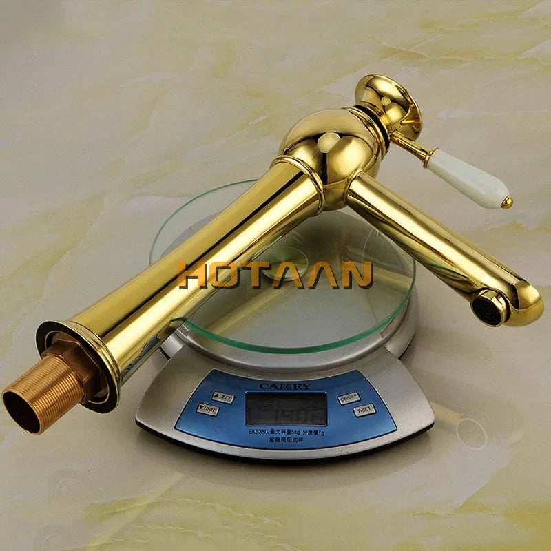 Decorbites™ Gold Beckenarmatur mit Keramik-Mischbatterie - Badezimmer Wasserhähne