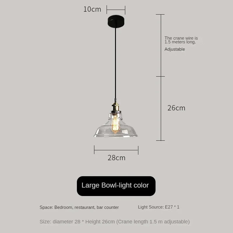 Decorbites™ Bernsteinfarbenes Vintage-Glas-Pendant-Licht für elegante Esszimmer-Dekoration