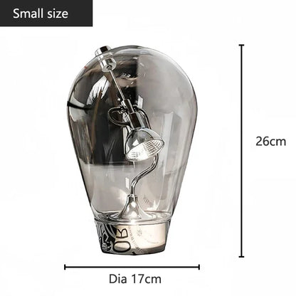 Decorbites™ Glas-Schreibtischlampe: Italienische Vintage dimmbare Dreh-Tischleuchte
