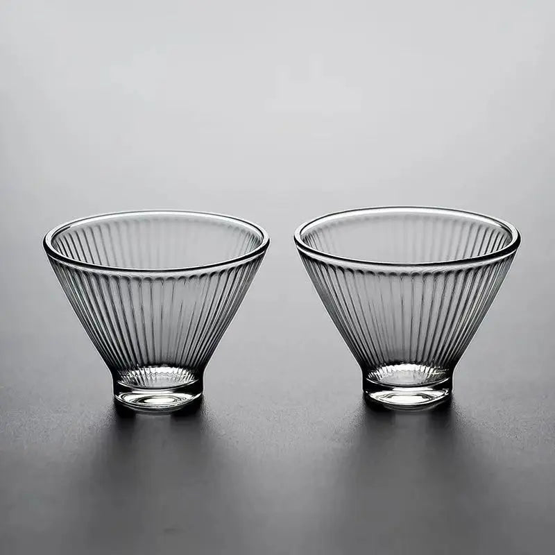 Decorbites™ Japanisches Teetassen-Set aus niedlichen hitzebeständigen Glasbechern und Teetassen