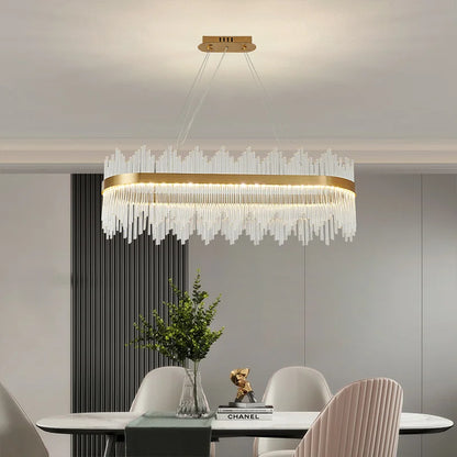 Decorbites™ Kristallstab-Runde Kronleuchter: Modernes nordisches Licht für Wohnzimmer, Schlafzimmer, Esszimmer, Küche