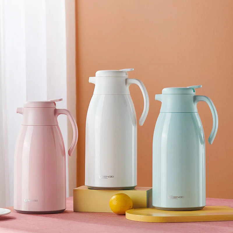 Decorbites™ Glas-Isolierkanne: Große Kapazität Thermosflasche für langanhaltende heiße/kalte Getränke