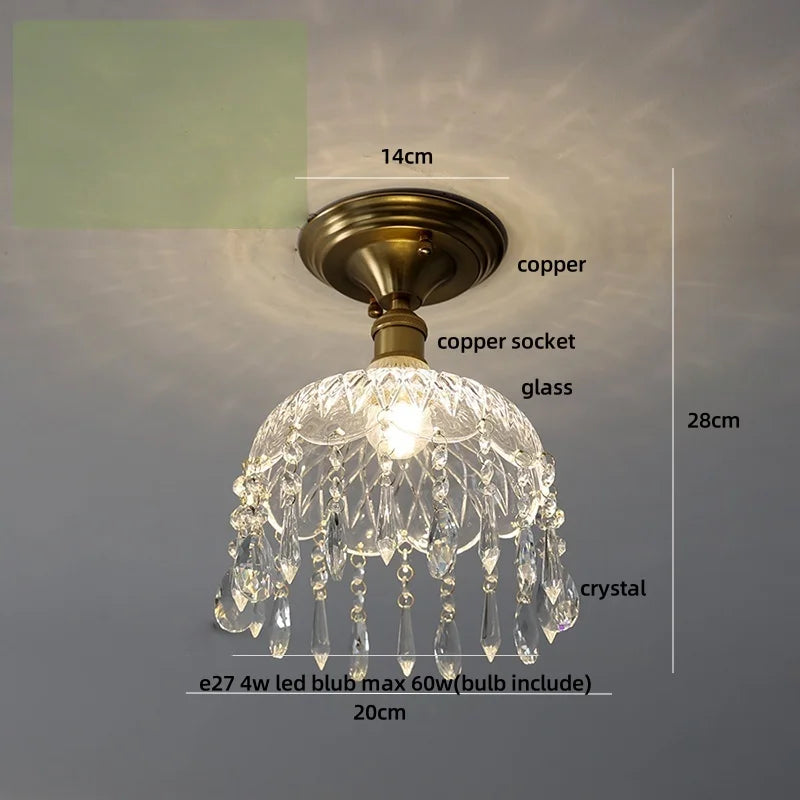 Decorbites™ Kristallglas Luxus-LED-Deckenleuchte für Flur, Schlafzimmer, Korridor und Innenraumdekoration