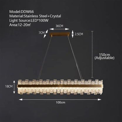 Decorbites™ Kristall-LED-Kronleuchter: Gold/Schwarz Luxus-Hängeleuchte für das Zuhause