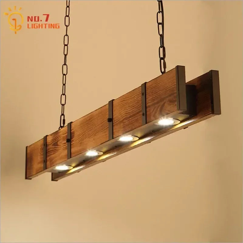 Decorbites™ Industrielle Holz-Pendantleuchten für die Einrichtung von Zuhause, Restaurant, Bar, Café