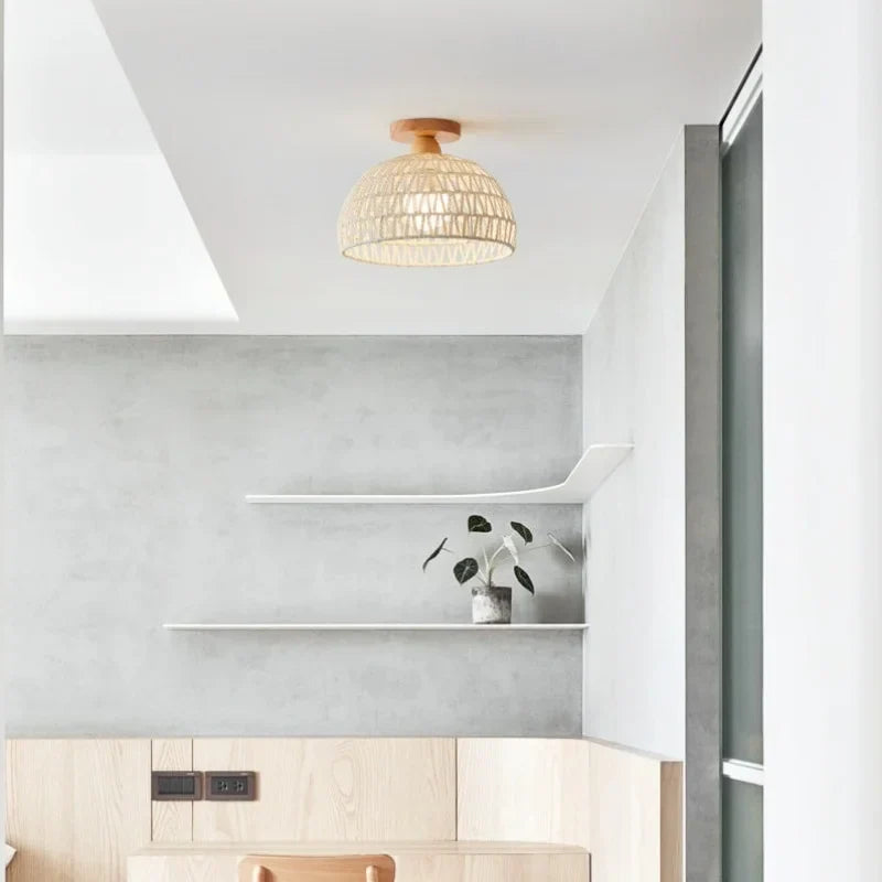 Decorbites™ LED Flechtwerk-Holz-Deckenleuchten Moderner Stil Flur Nordische Leuchte