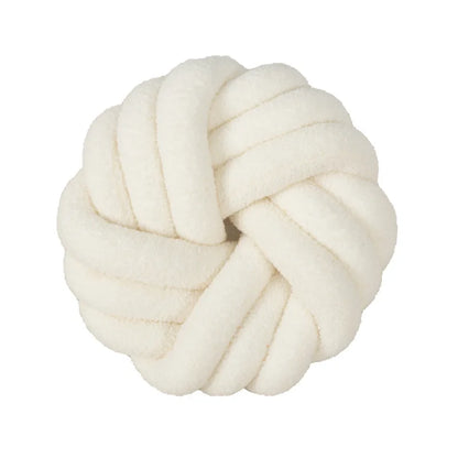 DecorBites™ Knotted Ball Grey Throw Pillow for Bed Couch Living Room