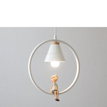 Decorbites™ Eisenring-Anhängerleuchten Kinder-Schlafzimmer Hängelampen LED-Vogelarmaturen
