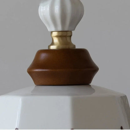 Decorbites™ Braune Holz-Keramik-Quasten-LED-Pendantleuchten für moderne Innenraumbeleuchtung