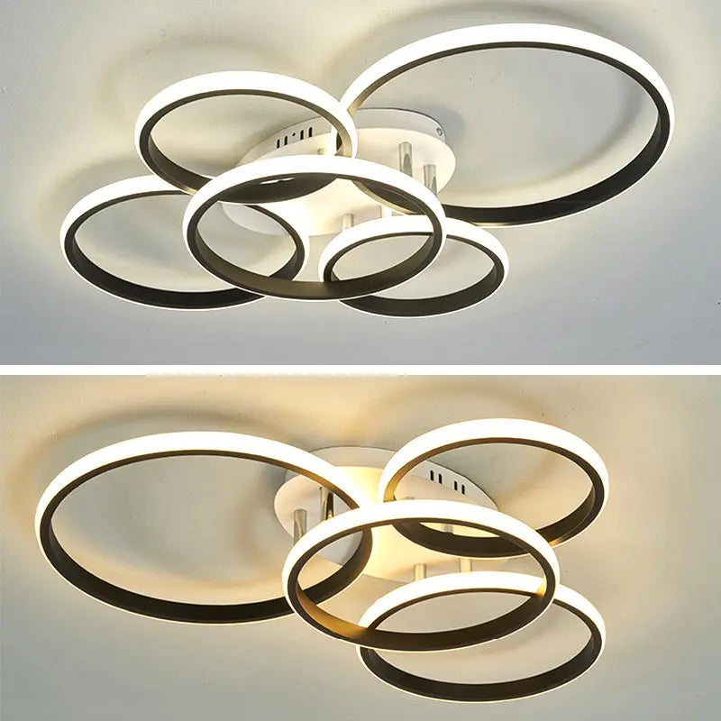 White LED Remote Chandelier