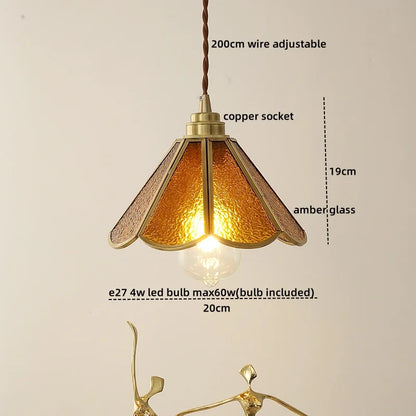 Decorbites™ Glas-Kupfer-LED-Hängeleuchte: Nordische Pendelleuchte, Wohnzimmer Schlafzimmer Couch-Tisch-Schalter