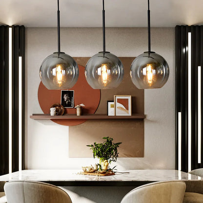Decorbites™ Gradient-Glas-Leuchter: Modernes nordisches Wohnzimmerlicht für Schlafzimmer oder Restaurant