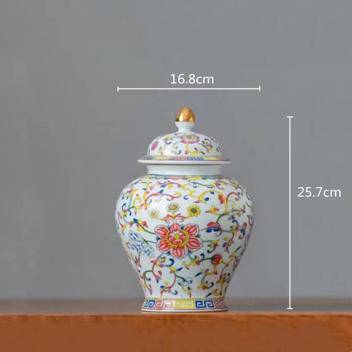 Decorbites™ Emailierter Porzellan-Teedose Ingwergefäß - Desktop-Aufbewahrungsbehälter