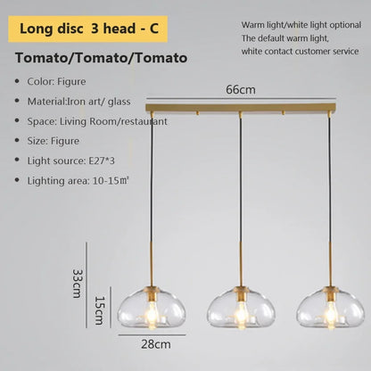 Decorbites™ Industrielles Loft-Glas-Hängeleuchte für Küchen- und Restaurantdekoration