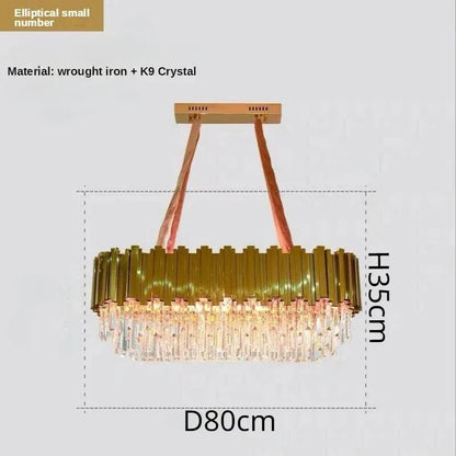 Decorbites™ Kristall-Deckenleuchter: Luxuriöse runde LED-Lampe für das Wohnzimmer, künstlerische Wohnraumausstattung