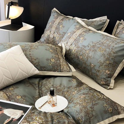 Decorbites™ Ägyptische Baumwolle Luxus-Bettwäsche-Set: Daunendecke, Laken, Kissenbezüge – 1000TC weich und seidenweich