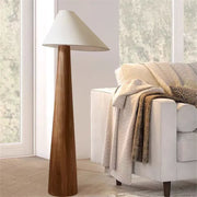 Wooden Tapered Floor Lamp