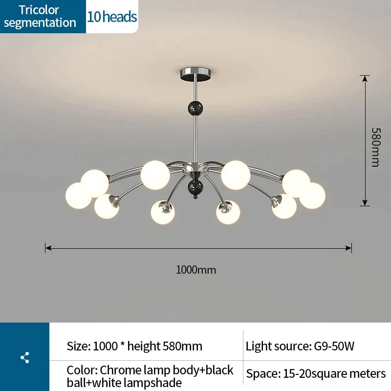 Decorbites™ Sahne-Wind-Leuchter: Luxuriöser postmodernistischer Flurleuchter für Wohnzimmer, Schlafzimmer und Restaurant