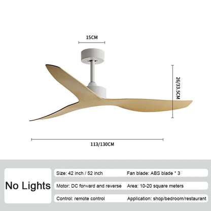 DecorBites™ Industrial Wind Ceiling Fan ABS Blades Remote Control Silent Operation.