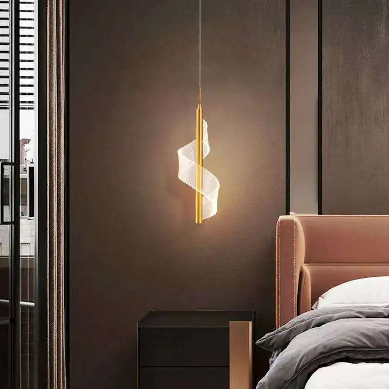 Decorbites™ Acryl-Spiralen-Hängeleuchte Schlafzimmer Wohnzimmer Modern Nordisch Tropfenförmige Hängelampe