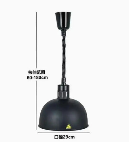 Vintage Telescopic Stainless Steel Buffet Heat Pendant Lamp