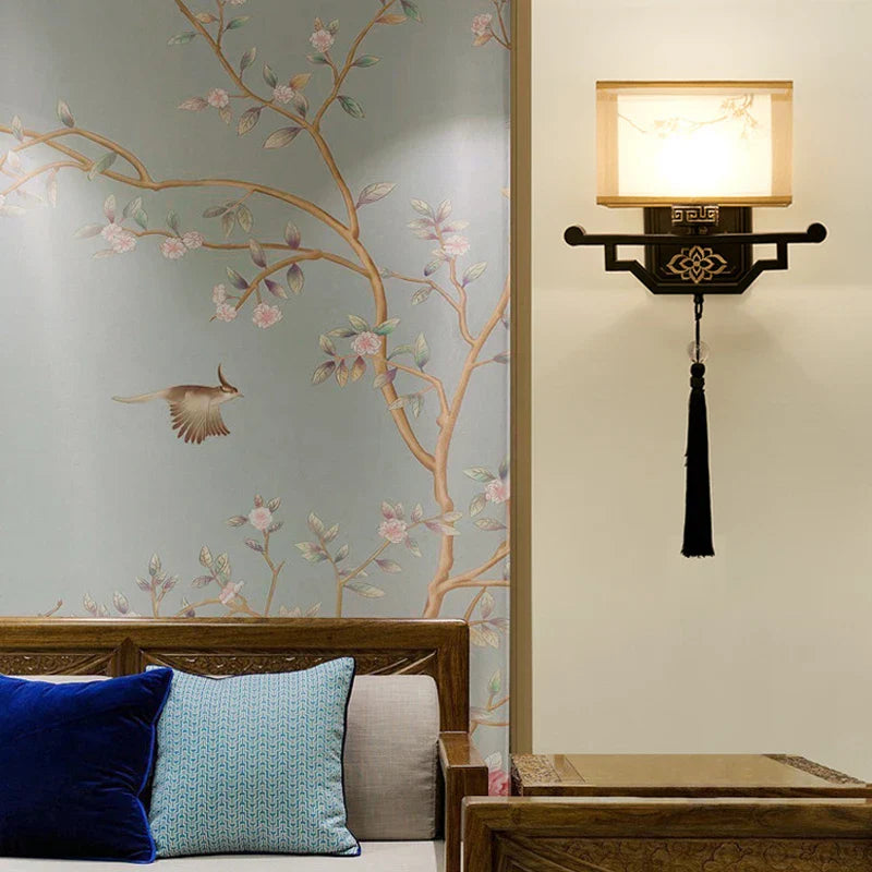 Decorbites™ Elegante Stoff-Wandleuchte für Wohnzimmer und Schlafzimmer, moderne LED-Beleuchtung