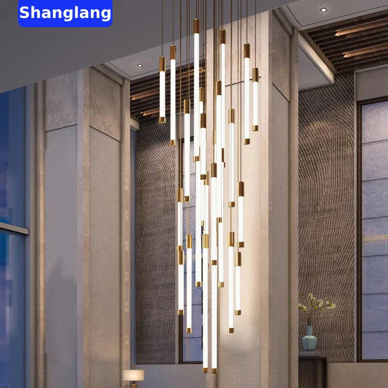Decorbites™ LED-Kronleuchter Moderne Treppenhaus-Deckenleuchte Luxuriöse Wohnzimmer-Dekoration